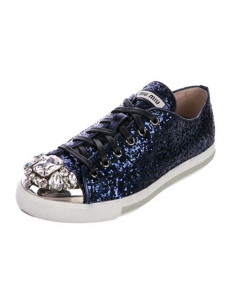 schuhe miu miu glitter sneaker|Official Website and Online Boutique .